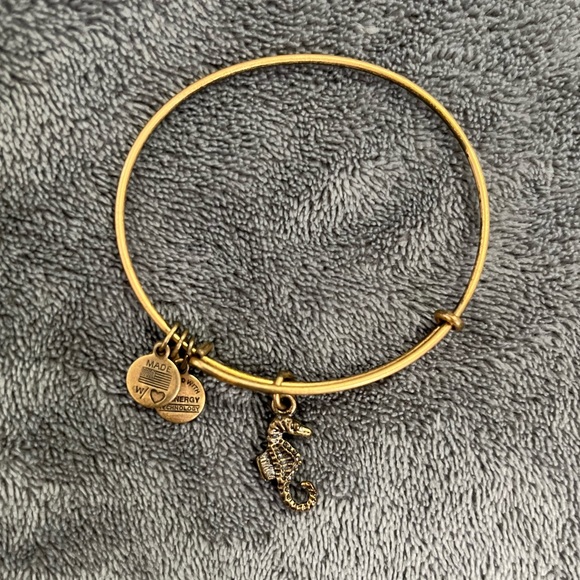ALEX AND ANI Seahorse Charm Bangle Bracelet - Picture 3 of 3